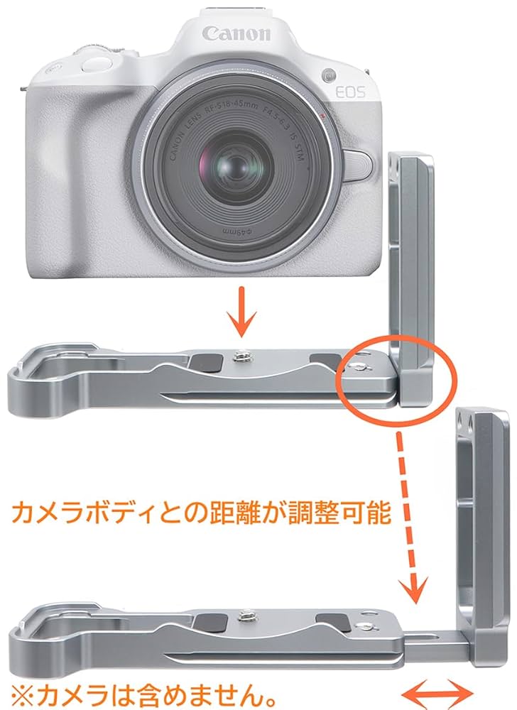 【KIRK】Canon EOS R7ボディ専用L-ブラケット スタジオJin / 【KIRK】Canon EOS R5/Mark II・R6/Mark IIボディ